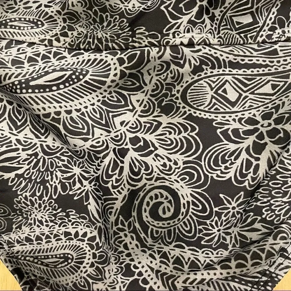 Athleta Playa Bikini Bottoms Gray Paisley XS